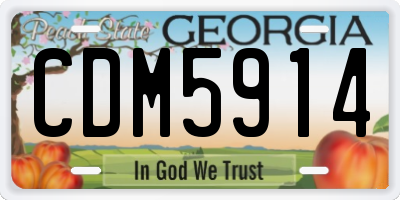 GA license plate CDM5914