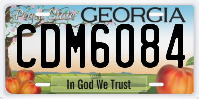 GA license plate CDM6084