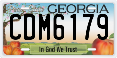 GA license plate CDM6179
