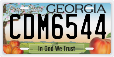 GA license plate CDM6544