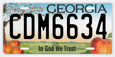 GA license plate CDM6634