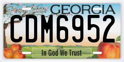 GA license plate CDM6952