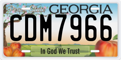 GA license plate CDM7966