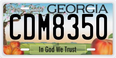 GA license plate CDM8350