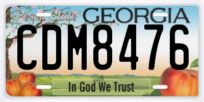 GA license plate CDM8476