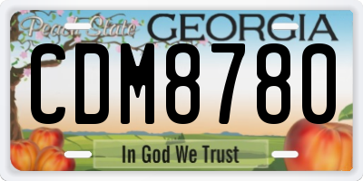 GA license plate CDM8780