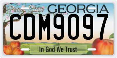 GA license plate CDM9097