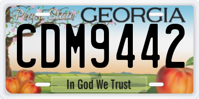 GA license plate CDM9442