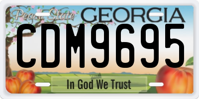 GA license plate CDM9695