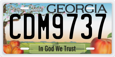 GA license plate CDM9737