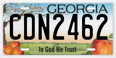 GA license plate CDN2462