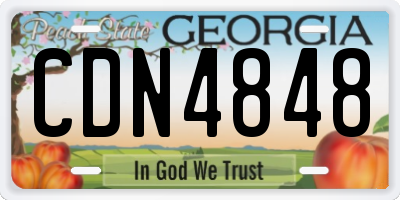 GA license plate CDN4848