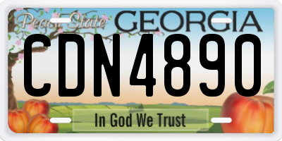 GA license plate CDN4890