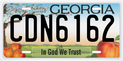 GA license plate CDN6162