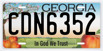 GA license plate CDN6352