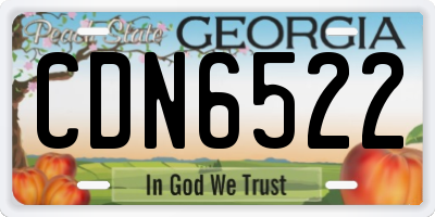 GA license plate CDN6522