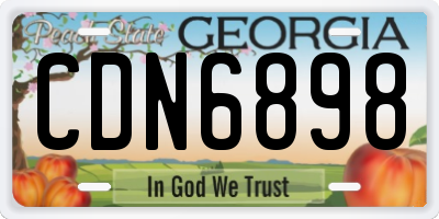 GA license plate CDN6898