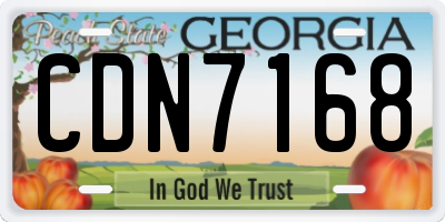 GA license plate CDN7168