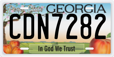 GA license plate CDN7282