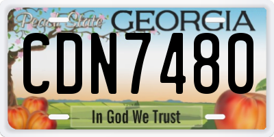 GA license plate CDN7480