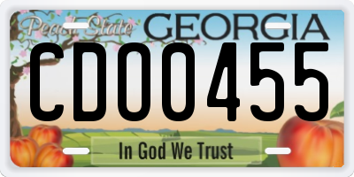 GA license plate CDO0455