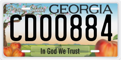 GA license plate CDO0884