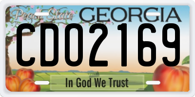 GA license plate CDO2169