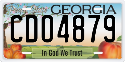 GA license plate CDO4879