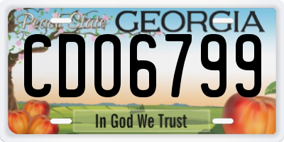 GA license plate CDO6799