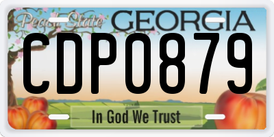 GA license plate CDP0879