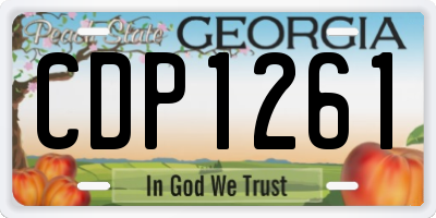 GA license plate CDP1261