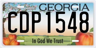 GA license plate CDP1548
