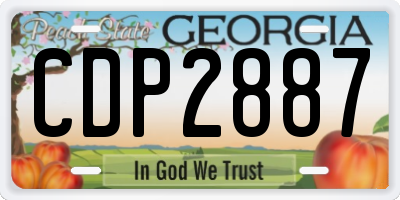 GA license plate CDP2887