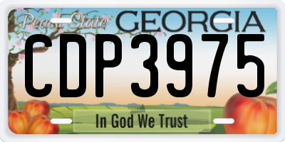 GA license plate CDP3975