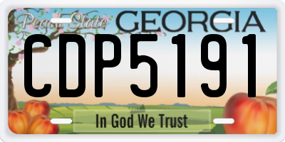 GA license plate CDP5191