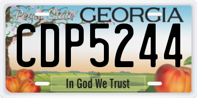 GA license plate CDP5244