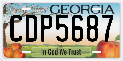 GA license plate CDP5687