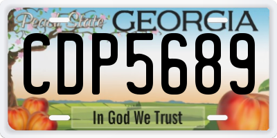 GA license plate CDP5689