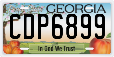 GA license plate CDP6899