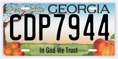 GA license plate CDP7944