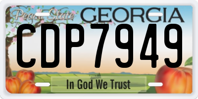 GA license plate CDP7949
