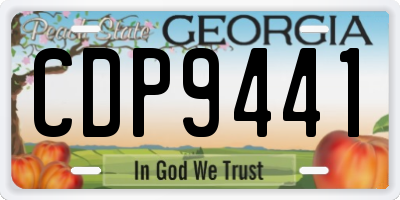 GA license plate CDP9441