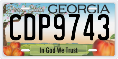 GA license plate CDP9743