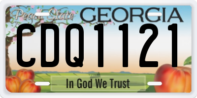 GA license plate CDQ1121