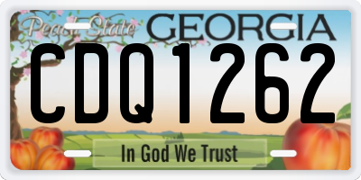 GA license plate CDQ1262