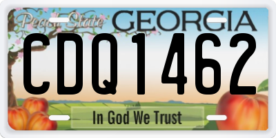 GA license plate CDQ1462