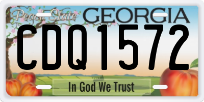 GA license plate CDQ1572