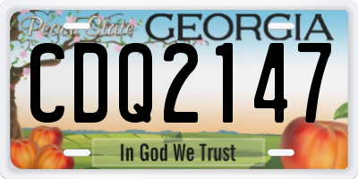 GA license plate CDQ2147
