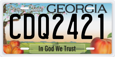 GA license plate CDQ2421