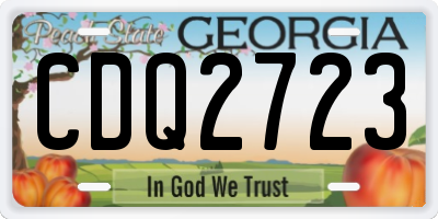 GA license plate CDQ2723